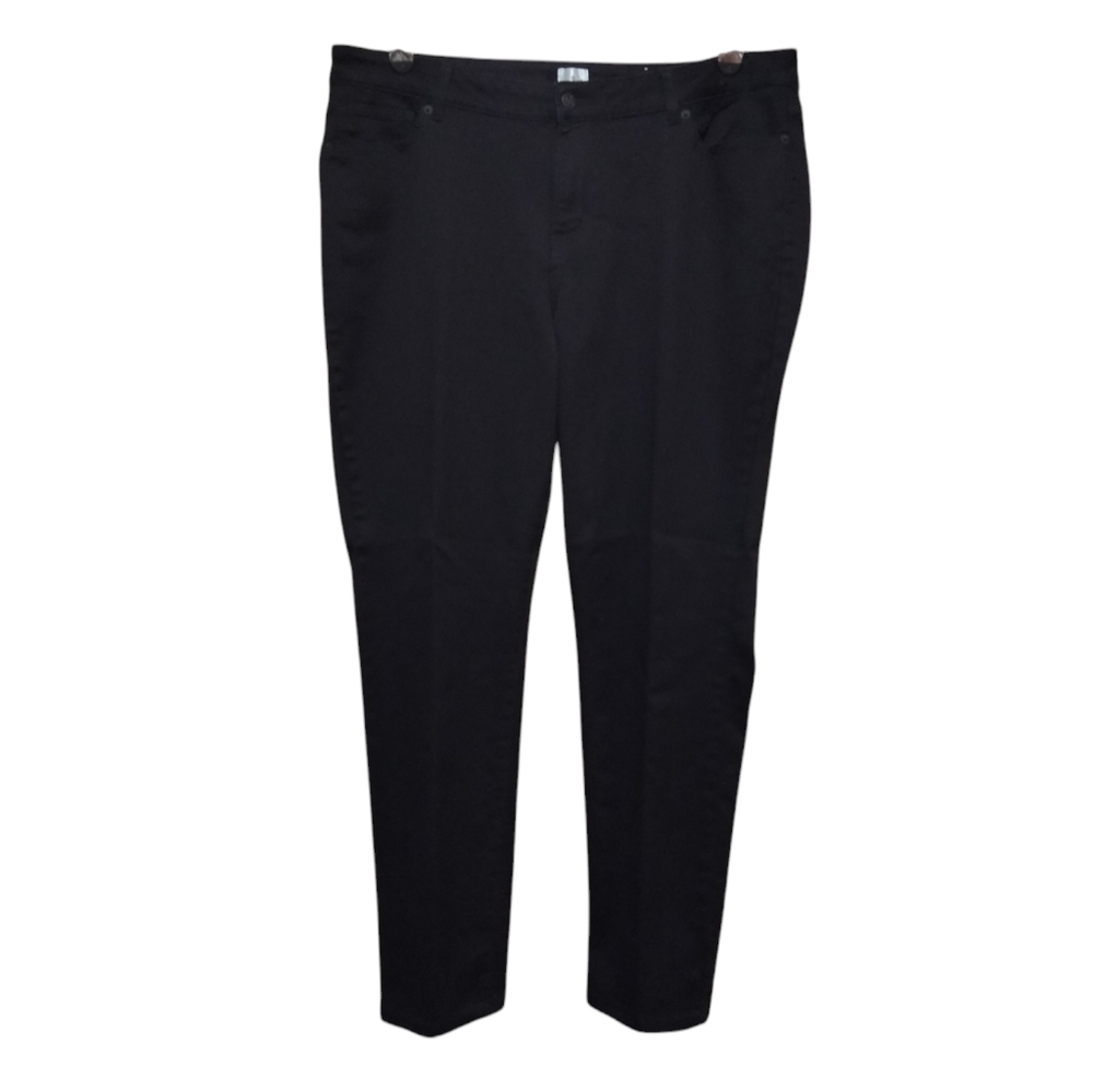 Women's Dress Barn Black Straight Leg Jeans, Size 16